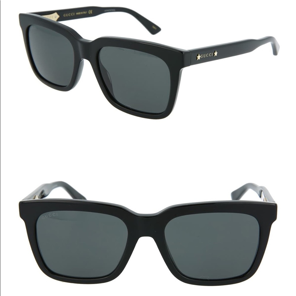 NWT GUCCI Black 53mm Square Core Sunglasses - Picture 1 of 4